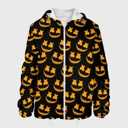 Мужская куртка 3D Marshmello halloweeen smile pattern
