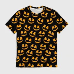 Мужская футболка 3D Marshmello halloweeen smile pattern