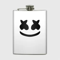 Фляга Marshmello смайл на белом фоне
