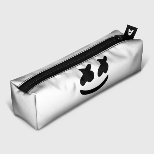 Пенал школьный 3D Marshmello смайл на белом фоне