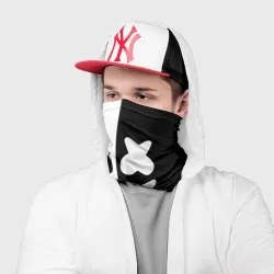 Бандана-труба 3D Marshmello black and white - фото 2