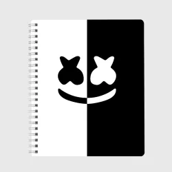 Тетрадь Marshmello black and white