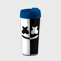 Термокружка-непроливайка Marshmello black and white