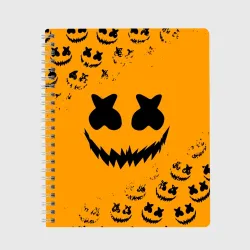 Тетрадь Marshmello halloween orange smile