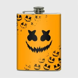 Фляга Marshmello halloween orange smile
