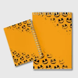 Блокнот Marshmello halloween orange smile - фото 2