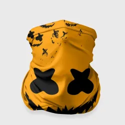 Бандана-труба 3D Marshmello halloween orange smile