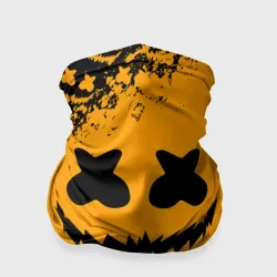 Бандана-труба 3D Marshmello orange smile pattern halloween