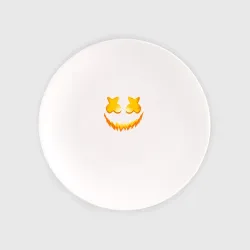 Тарелка Marshmello улыбка хэллоуин