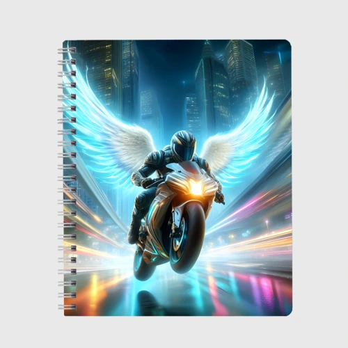 Тетрадь The angel of motorcycling - neon glow