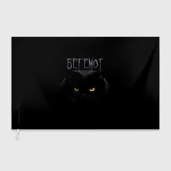 Флаг 3D Черный кот - Бегемот