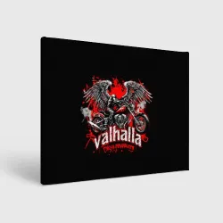 Холст прямоугольный Headless motorcycle angel - the coat of arms of the Valhalla gang