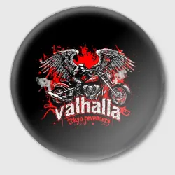 Значок Headless motorcycle angel - the coat of arms of the Valhalla gang