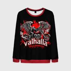 Мужской свитшот 3D Headless motorcycle angel - the coat of arms of the Valhalla gang