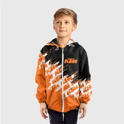Детская ветровка 3D KTM dirty paints паттерн - фото 2