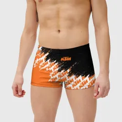 Мужские купальные плавки 3D KTM dirty paints паттерн - фото 2