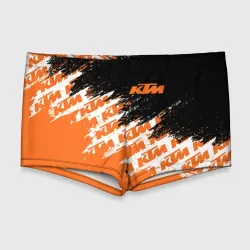Мужские купальные плавки 3D KTM dirty paints паттерн
