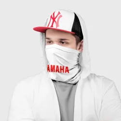 Бандана-труба 3D Yamaha white background red  - фото 2