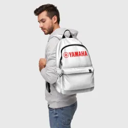 Рюкзак 3D Yamaha white background red  - фото 2