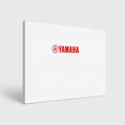 Холст прямоугольный Yamaha white background red 