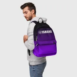 Рюкзак 3D Yamaha black violet sport  - фото 2