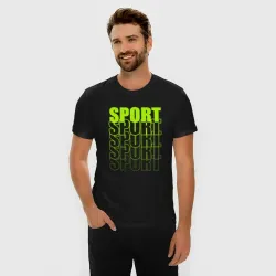 Мужская футболка хлопок Slim Надпись - спорт - фото 3