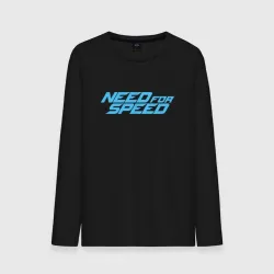 Мужской лонгслив хлопок Need for speed blue logo
