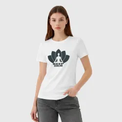 Женская футболка хлопок Keep calm yoga - фото 2
