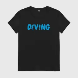 Женская футболка хлопок Diving sport