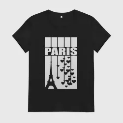 Женская футболка хлопок Paris love