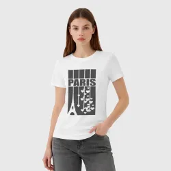 Женская футболка хлопок Paris love - фото 2