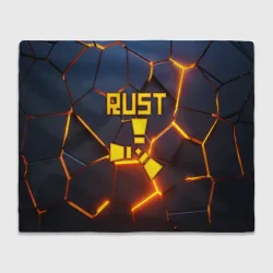 Плед 3D Rust огненные плиты 