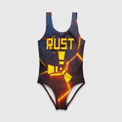 Детский купальник 3D Rust огненные плиты  - фото 2