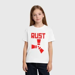 Детская футболка хлопок Rust red logo - фото 2