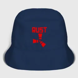 Мужская панама хлопок Rust red logo