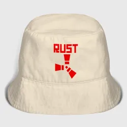 Женская панама хлопок Rust red logo