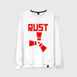 Мужской свитшот хлопок Rust red logo