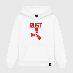 Мужская толстовка хлопок Rust red logo