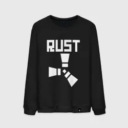 Мужской свитшот хлопок Rust logo white