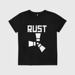 Детская футболка хлопок Rust logo white