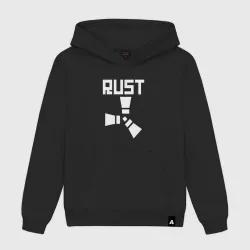 Мужская толстовка хлопок Rust logo white