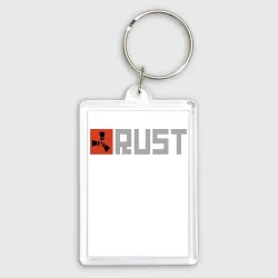 Брелок прямоугольный 35*50 Rust логотип игры