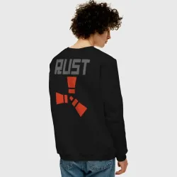 Мужской свитшот хлопок Rust логотип на спине - фото 2