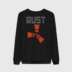 Мужской свитшот хлопок Rust логотип на спине