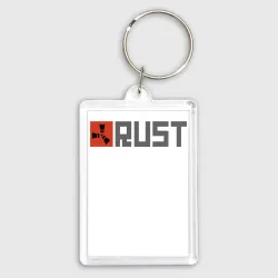 Брелок прямоугольный 35*50 Rust логотип на спине