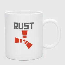Кружка керамическая Rust логотип на спине
