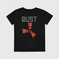 Детская футболка хлопок Rust логотип на спине