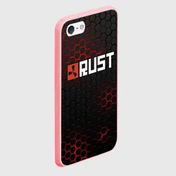 Чехол для iPhone 5/5S матовый Rust стальная броня сотами - фото 2