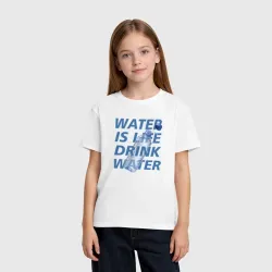 Детская футболка хлопок Water drink - фото 2