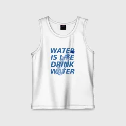 Детская майка хлопок Water drink